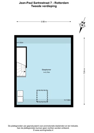 Floorplan - Jean-Paul Sartrestraat 7, 3076 JD Rotterdam